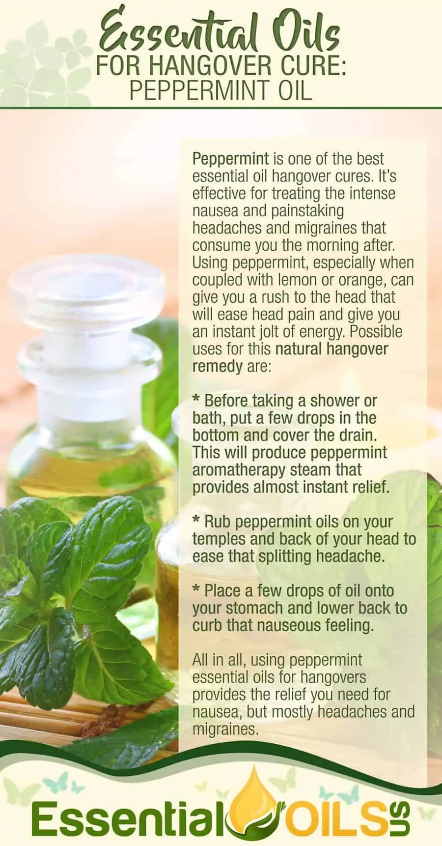 Essential Oils For Hangover - Peppermint