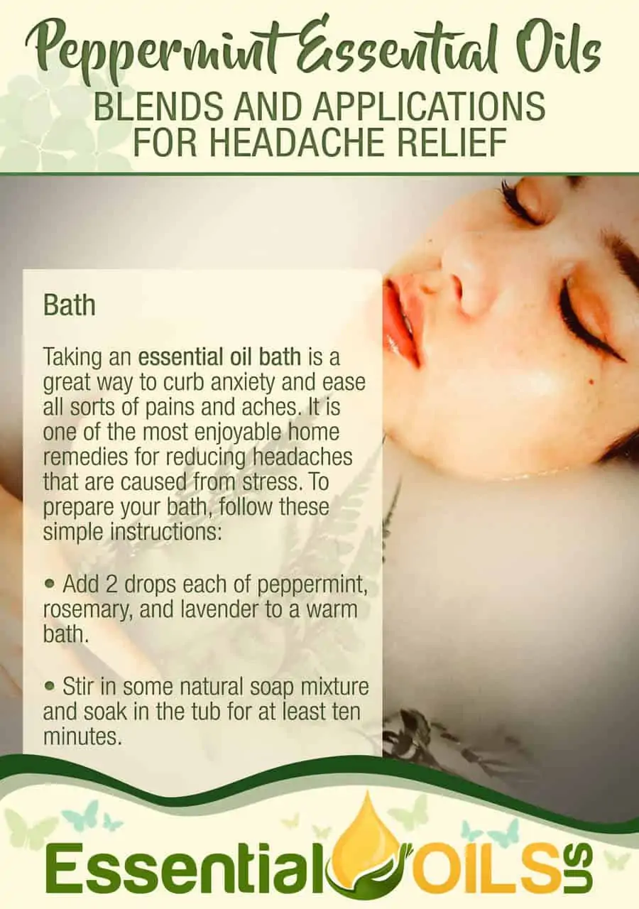 Peppermint Essential Oils For Headache Relief - Bath