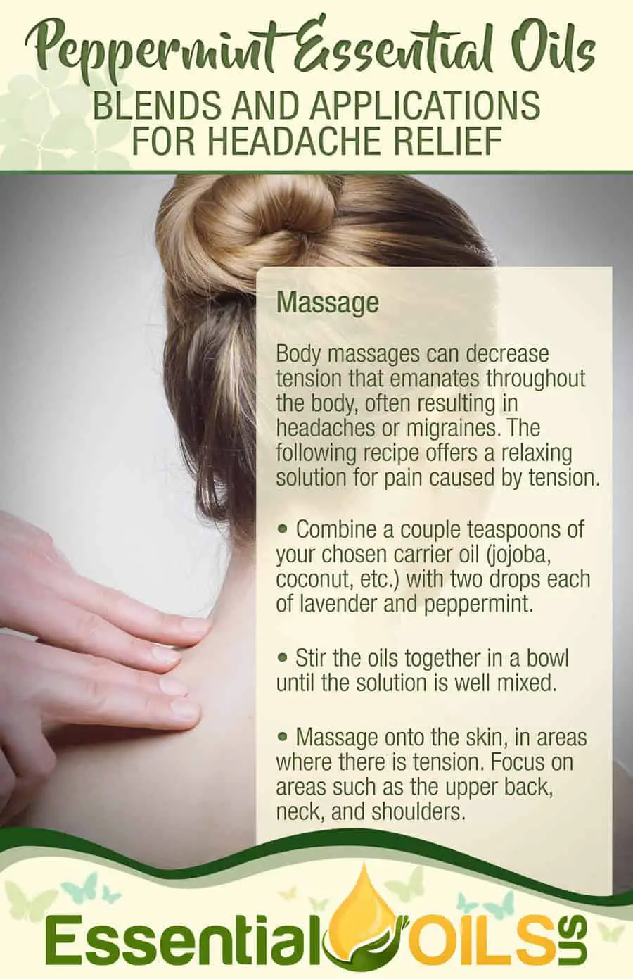 Peppermint Essential Oils For Headache Relief - Massage
